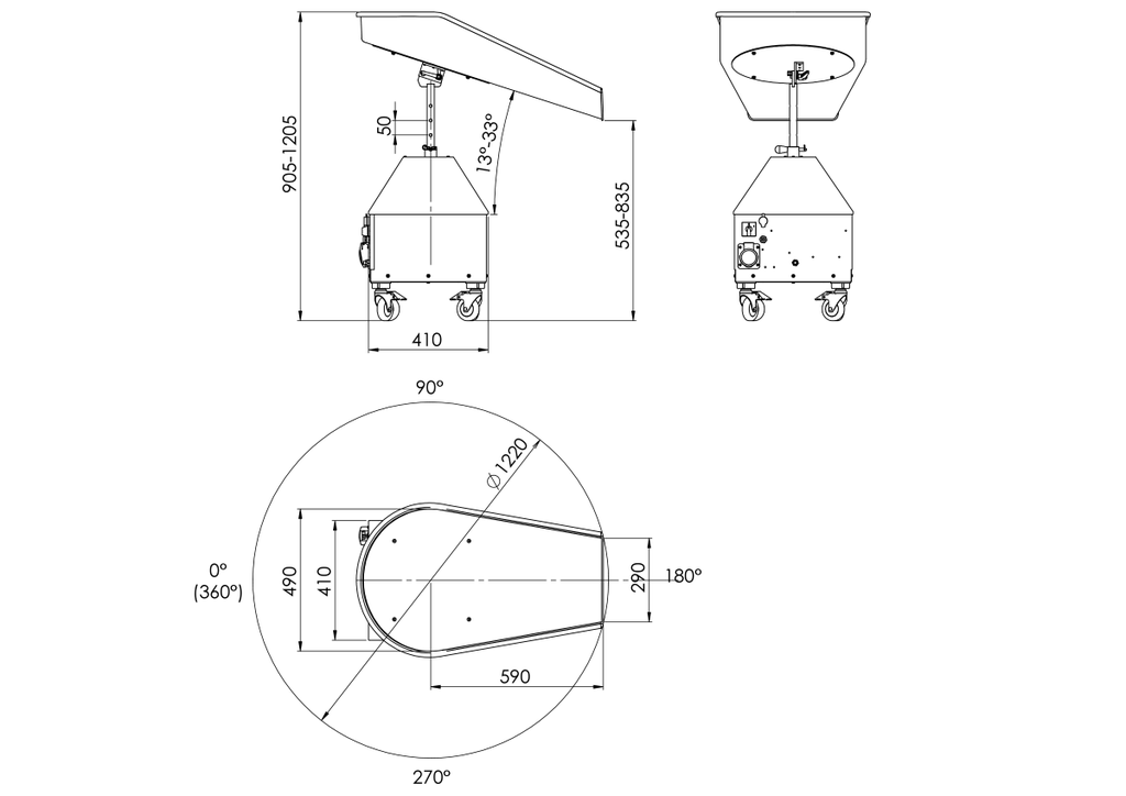 CRIZAF: F3900 series Calha Rotativa